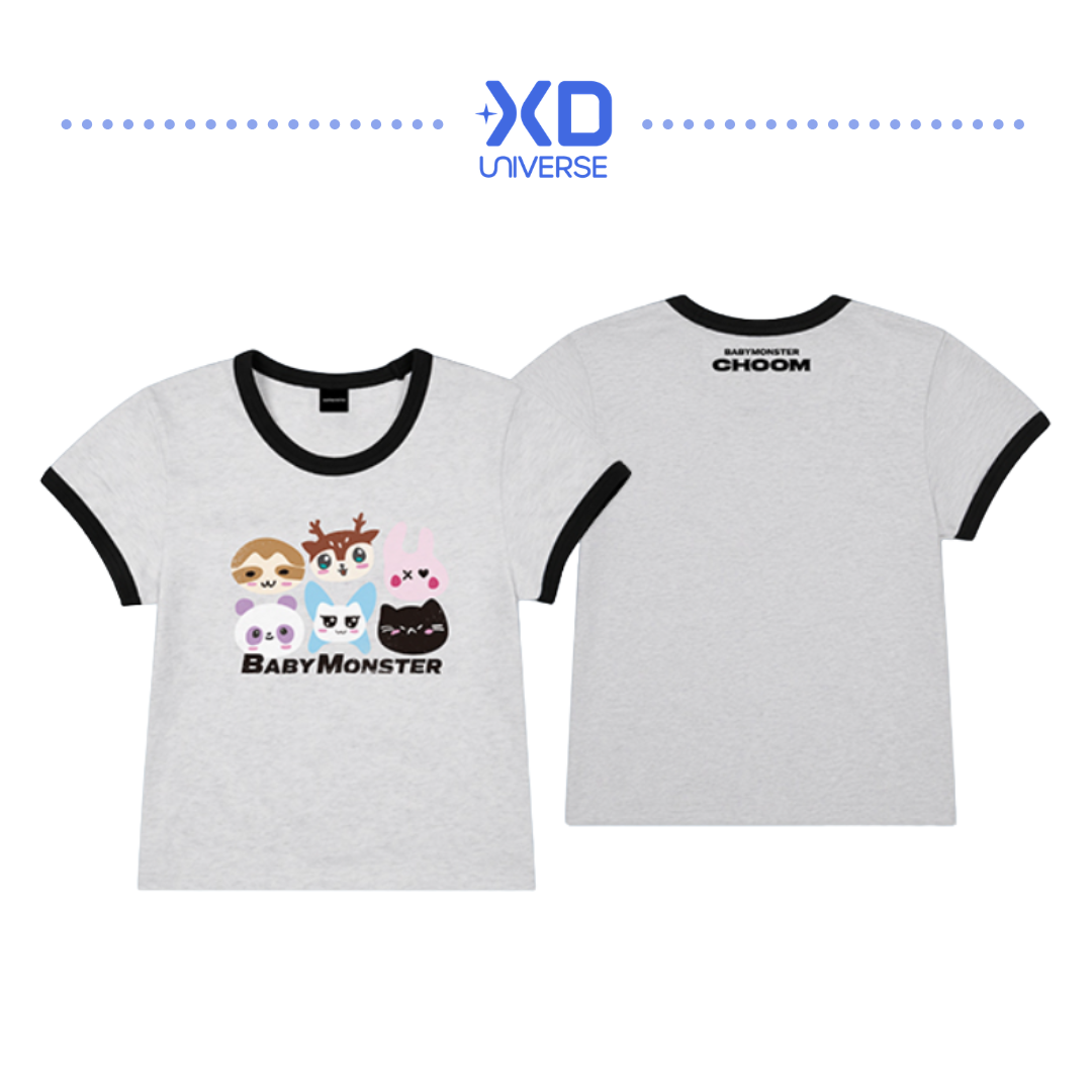 [PREORDER] BABYMONSTER WORLD TOUR [춤 (CHOOM)] IN SEOUL OFFICIAL MD - CHARACTER RINGER T-SHIRT