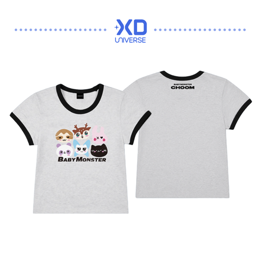 [PREORDER] BABYMONSTER WORLD TOUR [춤 (CHOOM)] IN SEOUL OFFICIAL MD - CHARACTER RINGER T-SHIRT