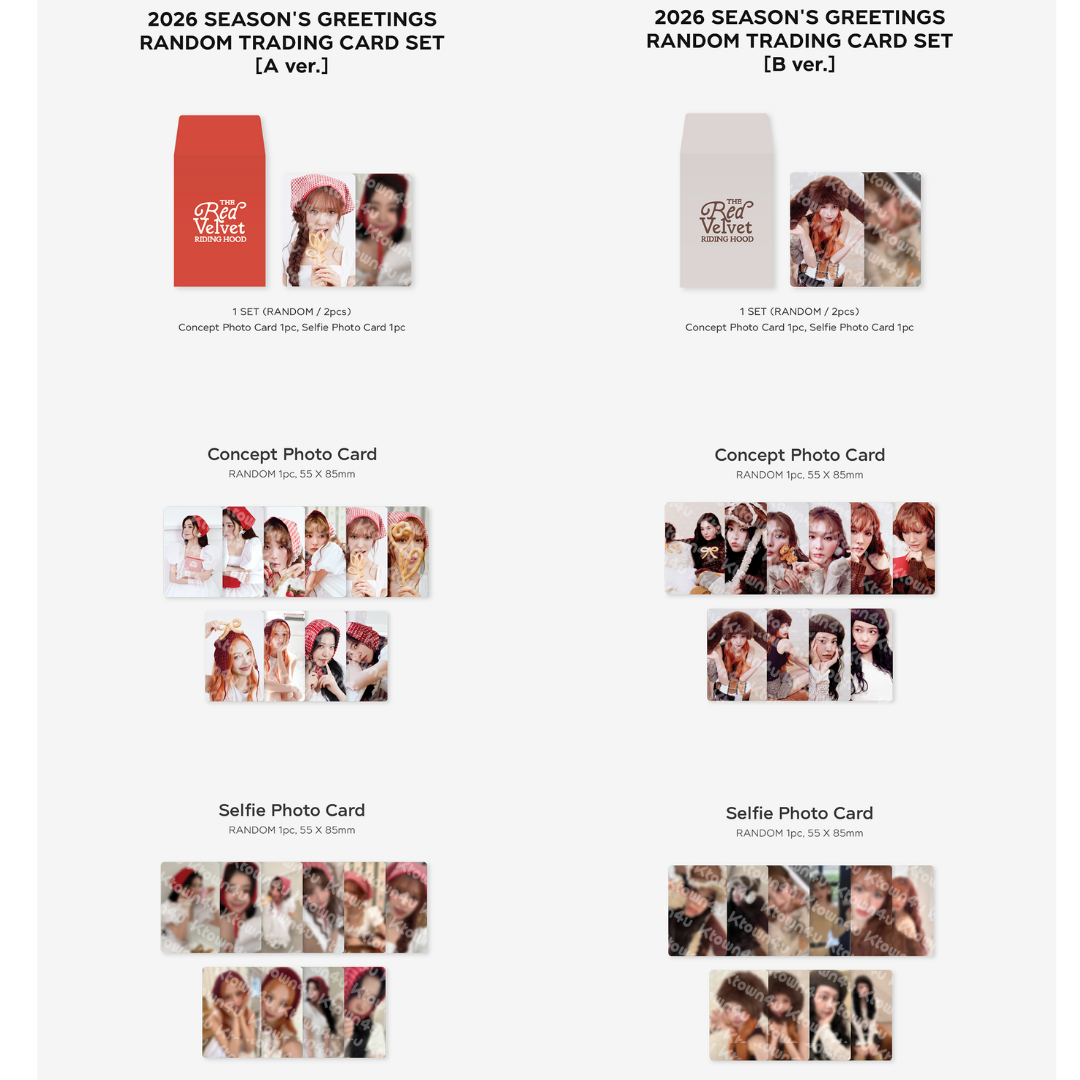 2026 Red Velvet SEASON'S GREETINGS MD RANDOM TRADING CARD