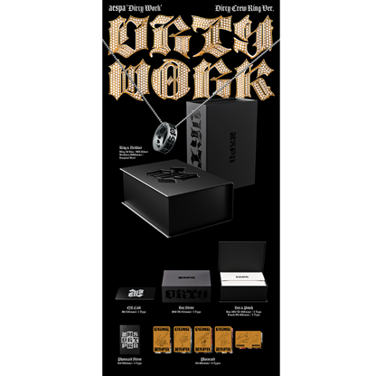 AESPA 1st Single Album - DIRTY WORK -Dirty Crew Ring ver