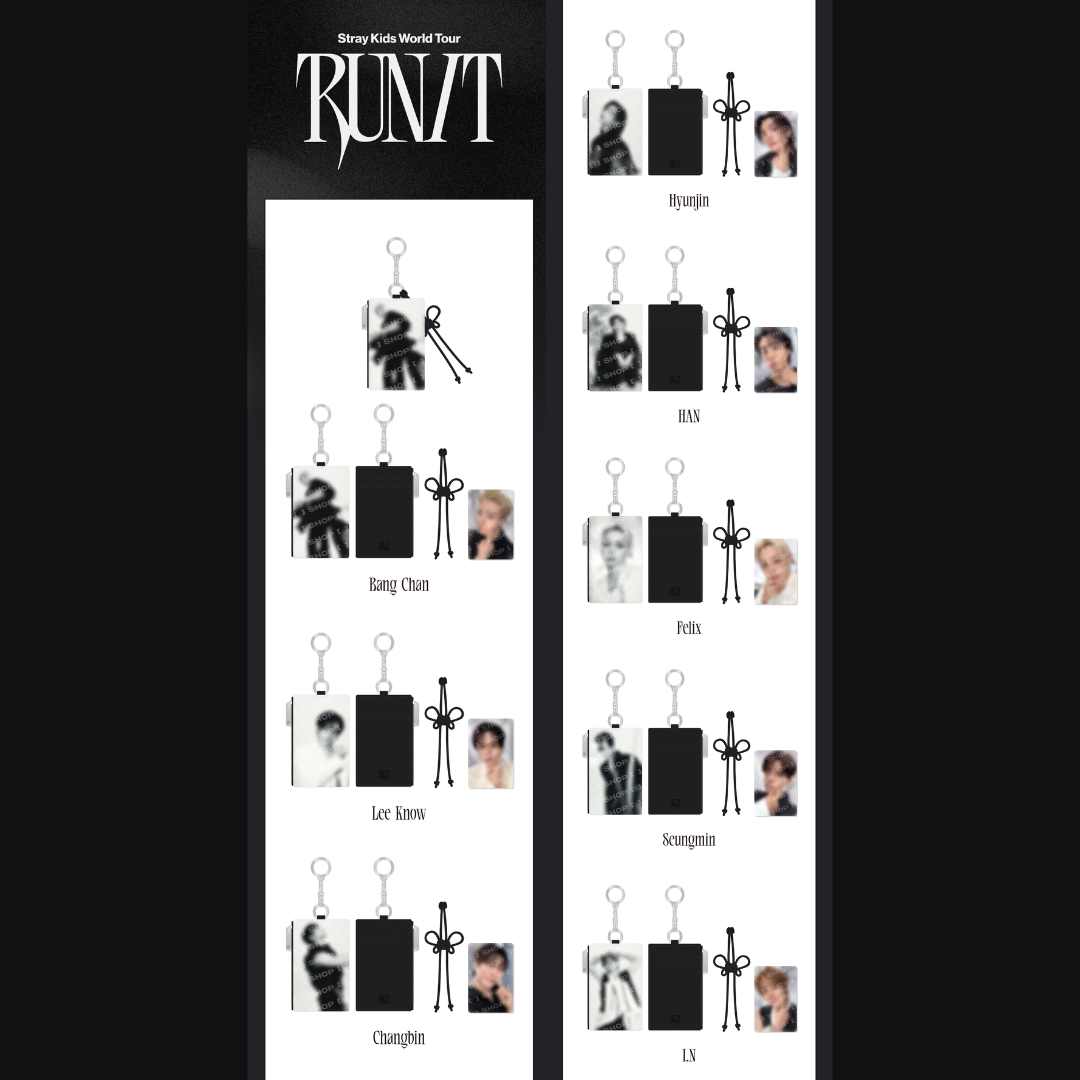 [PREORDER DEADLINE 3/8] Stray Kids World Tour <RUN IT SEOUL> Official Merch - CARD HOLDER KEYRING