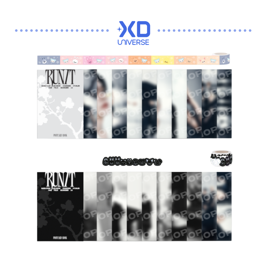 [PREORDER DEADLINE 3/8] Stray Kids World Tour <RUN IT SEOUL> Official Merch - POSTCARD BOOK & ROLL STICKER SET