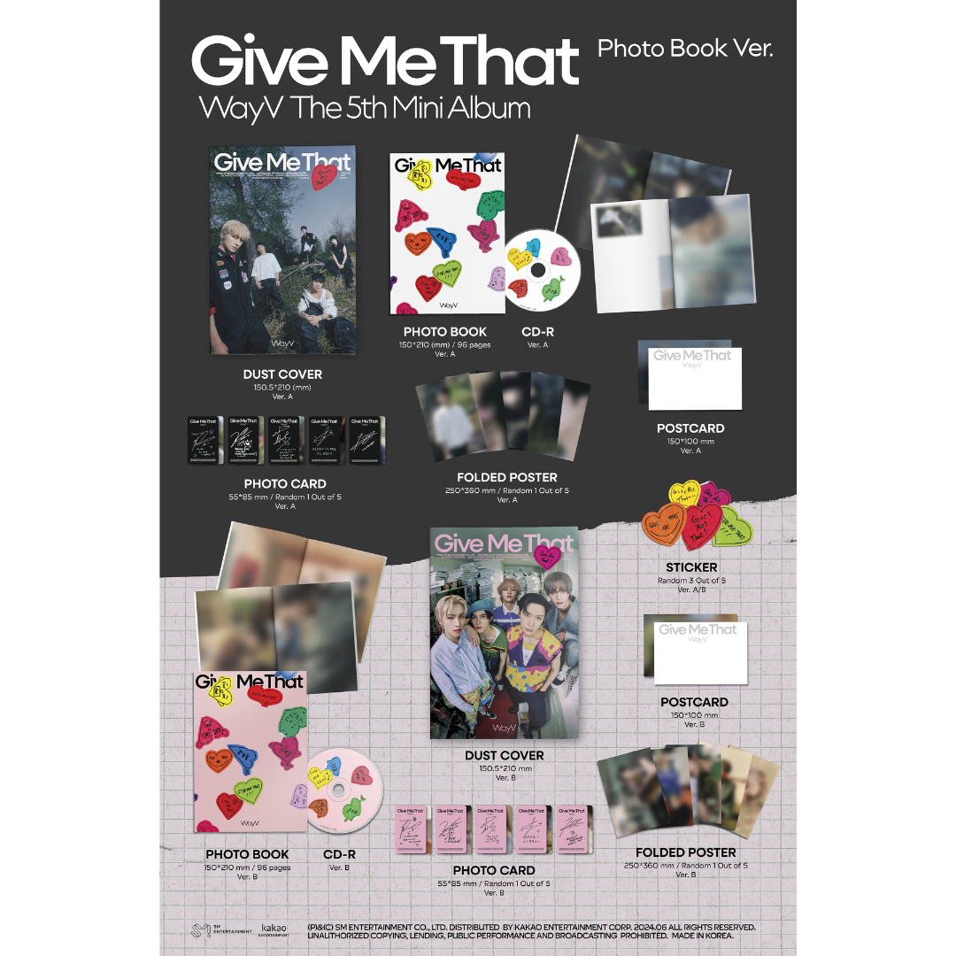 WayV - 5th Mini Album [Give Me That] (Photo Book Ver.) (Random Ver.)