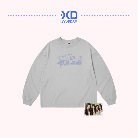 [PREORDER] ILLIT 5th Mini Album ‘BREAK EVEN’ Official Merch - Photo L/S T-Shirt (Gray)