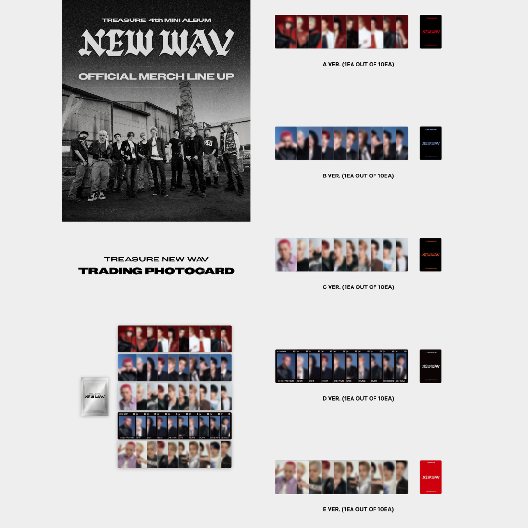 [PREORDER] TREASURE 4th MINI ALBUM [NEW WAV] OFFICIAL MERCH - TRADING PHOTOCARD