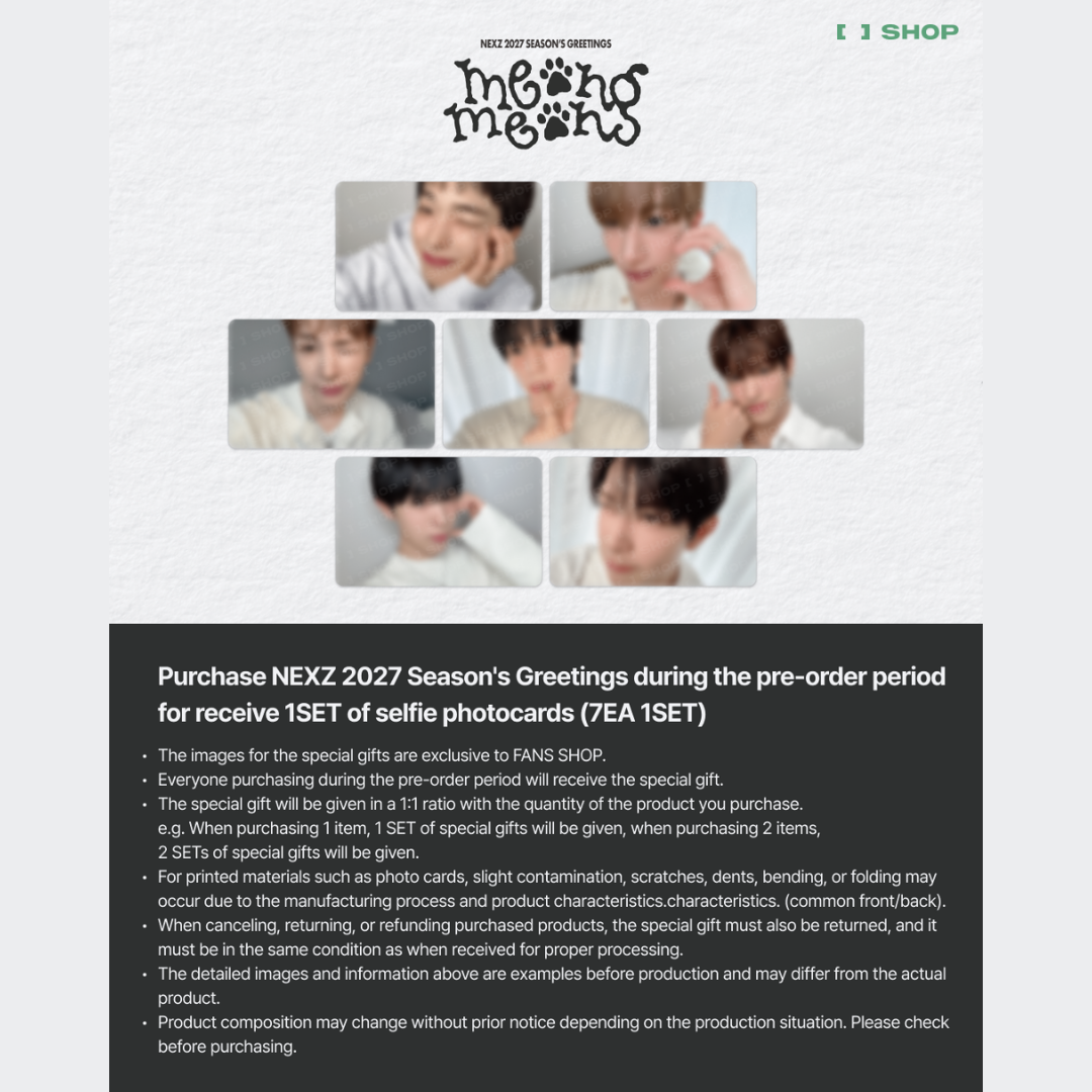 [PREORDER DEADLINE 12/10] NEXZ 2027 Season's Greetings [meong meong]