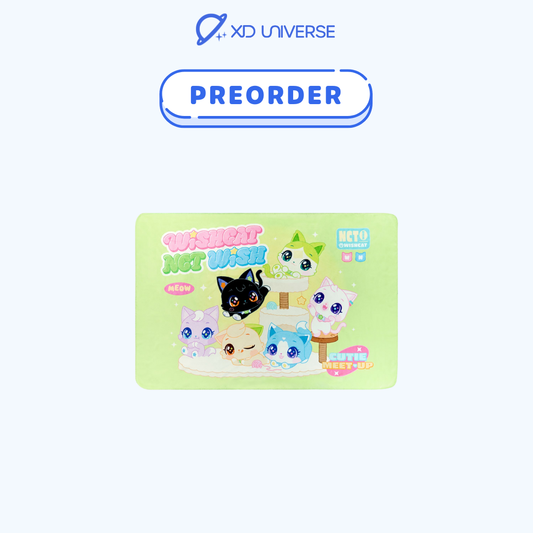 [PREORDER] WISHCAT X NCT WISH - DOUBLE-SIDED FLANNEL MINK FLEECE BLANKET
