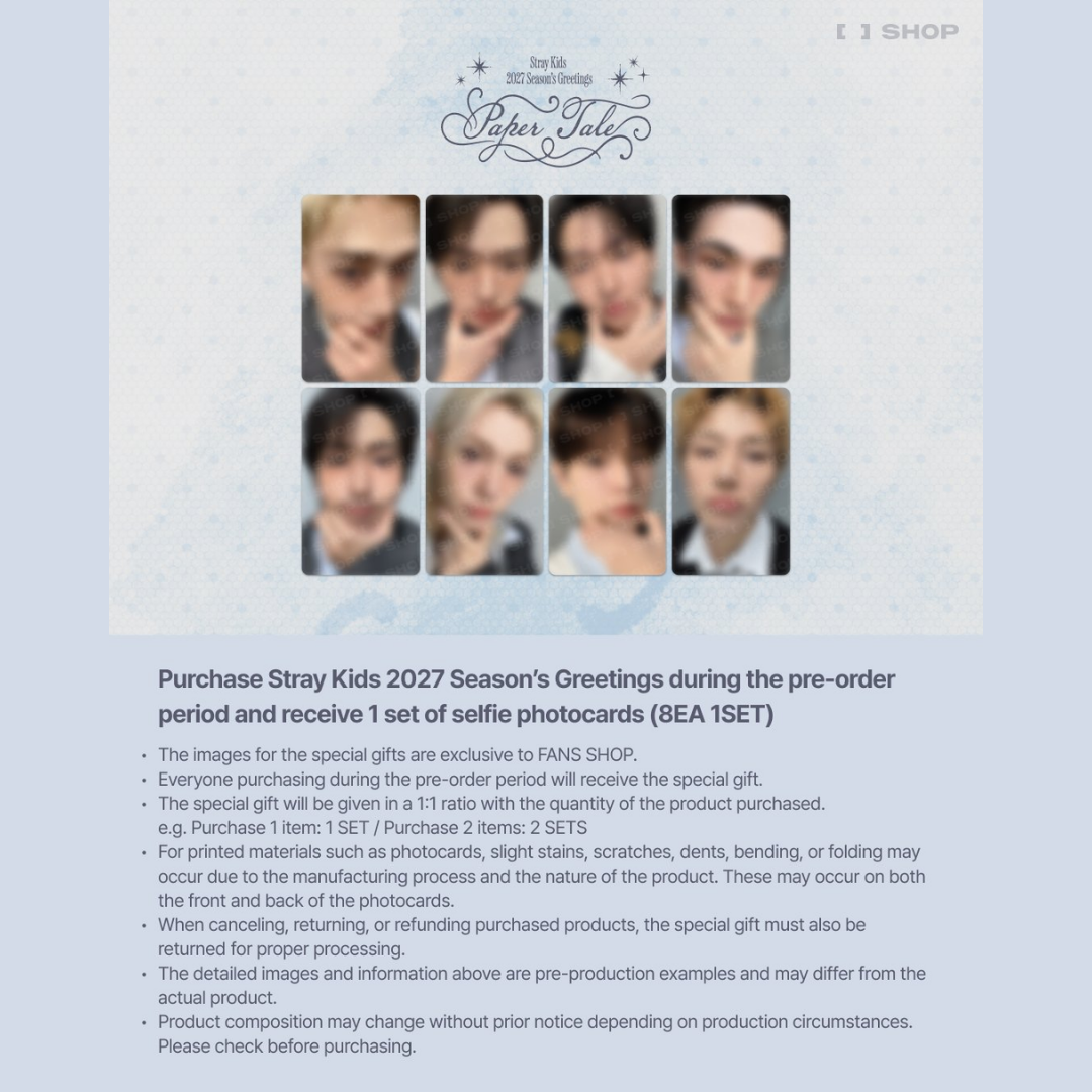 [PREORDER DEADLINE 12/10] Stray Kids 2027 Season's Greetings [Paper Tale]