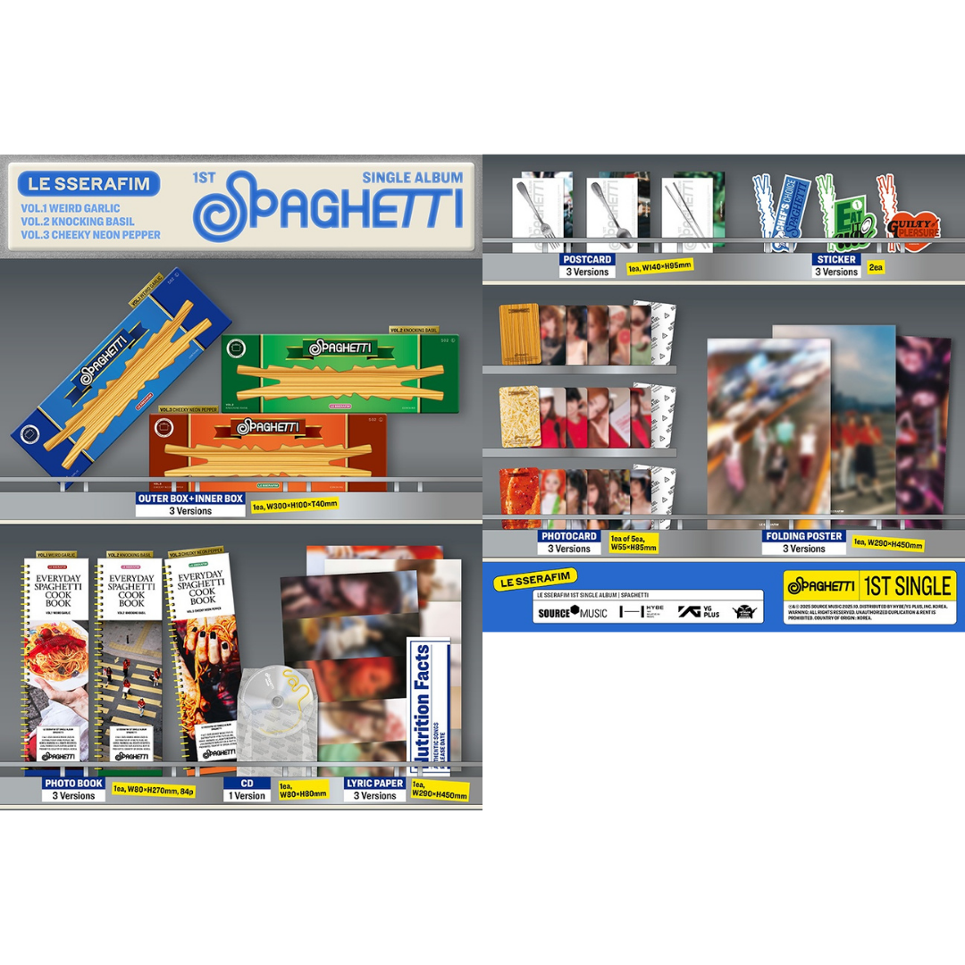LE SSERAFIM 1st Single Album [SPAGHETTI] - PB STANDARD VER