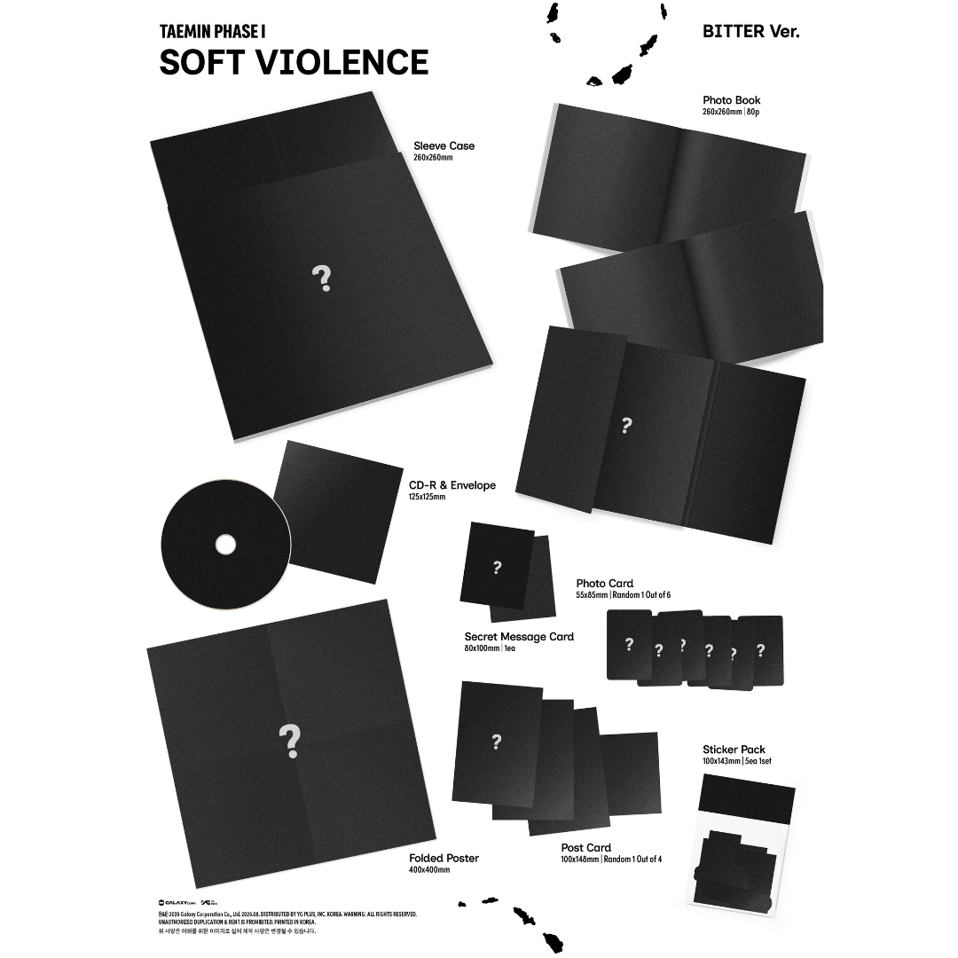 [PREORDER DEADLINE 28/8] SHINEE TAEMIN [PHASE I : Soft Violence] - PHOTO BOOK Ver.