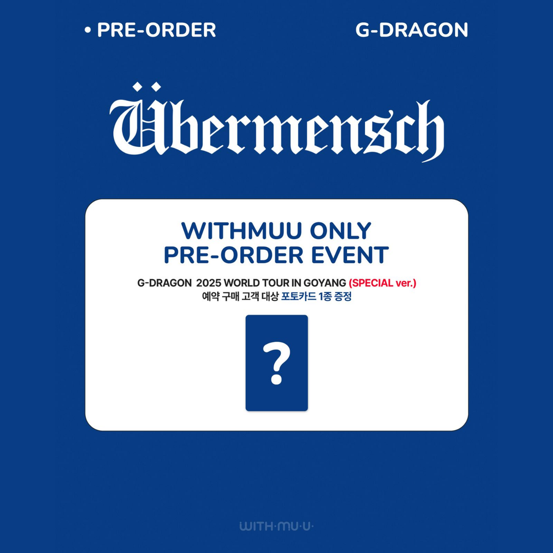 [PREORDER] G-DRAGON 2025 WORLD TOUR [ÜBERMENSCH] IN GOYANG DVD - SPECIAL VER.