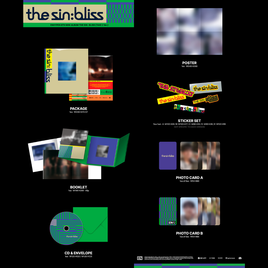 [PREORDER DEADLINE 18/8] ENHYPEN THE SIN : BLISS ALBUM - Standard Ver.