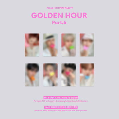 [PREORDER DEADLINE 27/6] ATEEZ 14TH MINI ALBUM [GOLDEN HOUR : Part.5] - Pink LP VER.