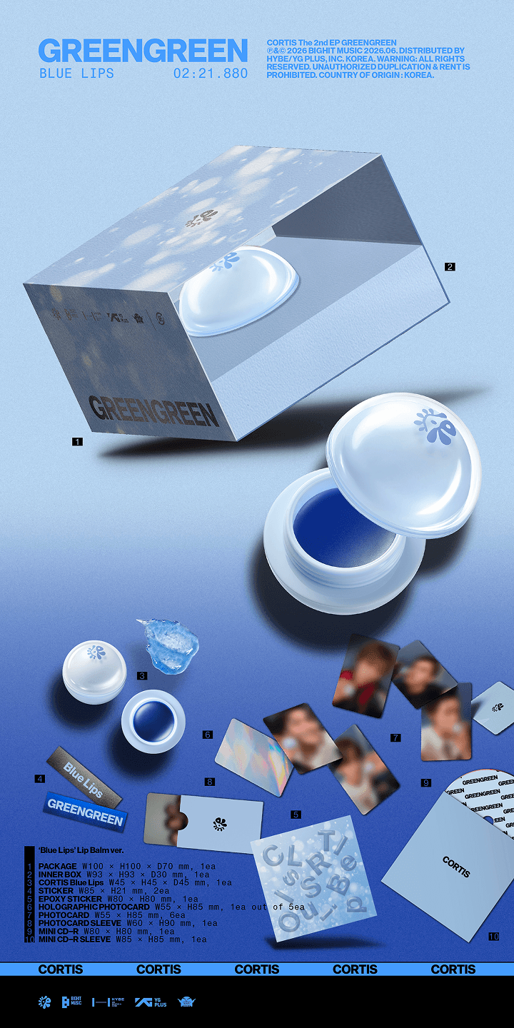 [PREORDER DEADLINE 19/6] CORTIS The 2nd EP [GREENGREEN] ('Blue Lips' Lip Balm ver.)