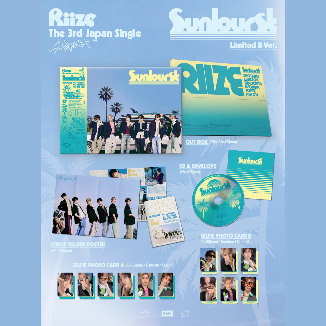 [PREORDER] RIIZE The 3rd Japan Single [Sunburst] - Limited A/B ver.