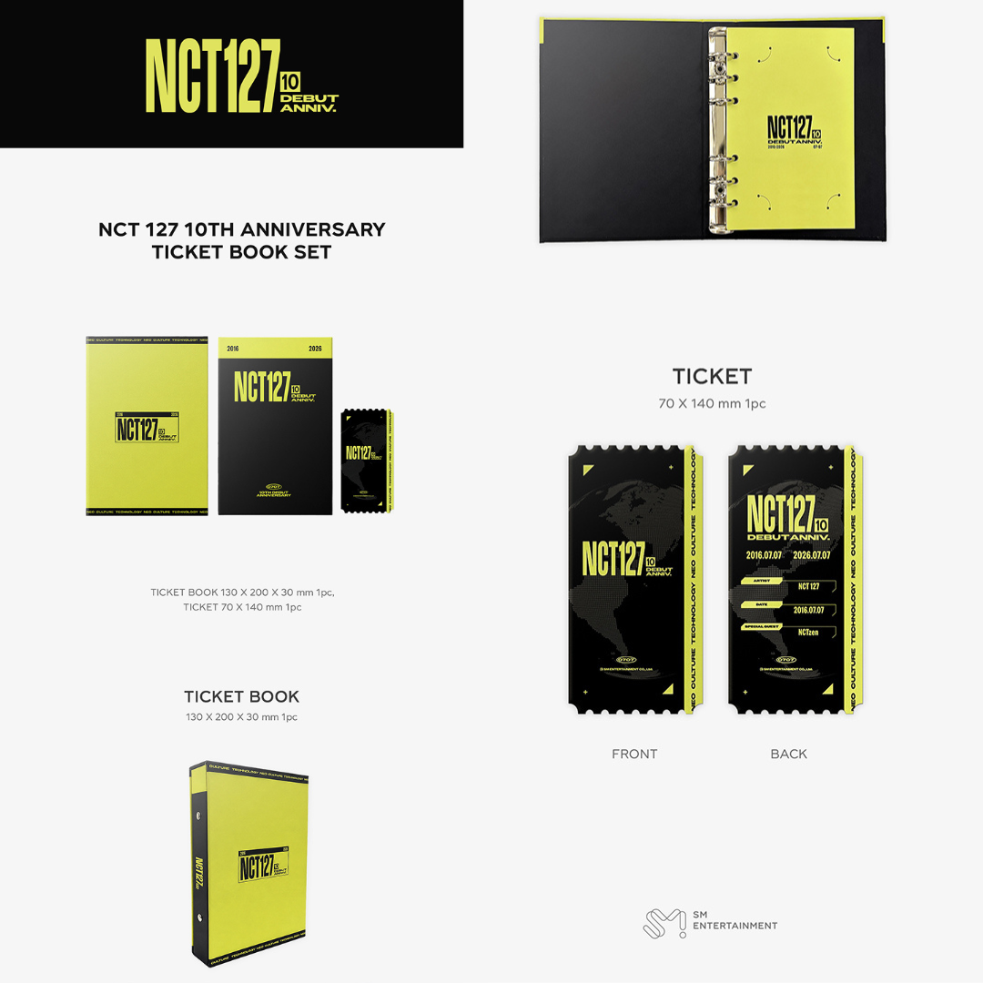 [PREORDER DEADLINE 10/7] NCT 127 10th ANNIVERSARY MERCHANDISE - TICKET BOOK SET