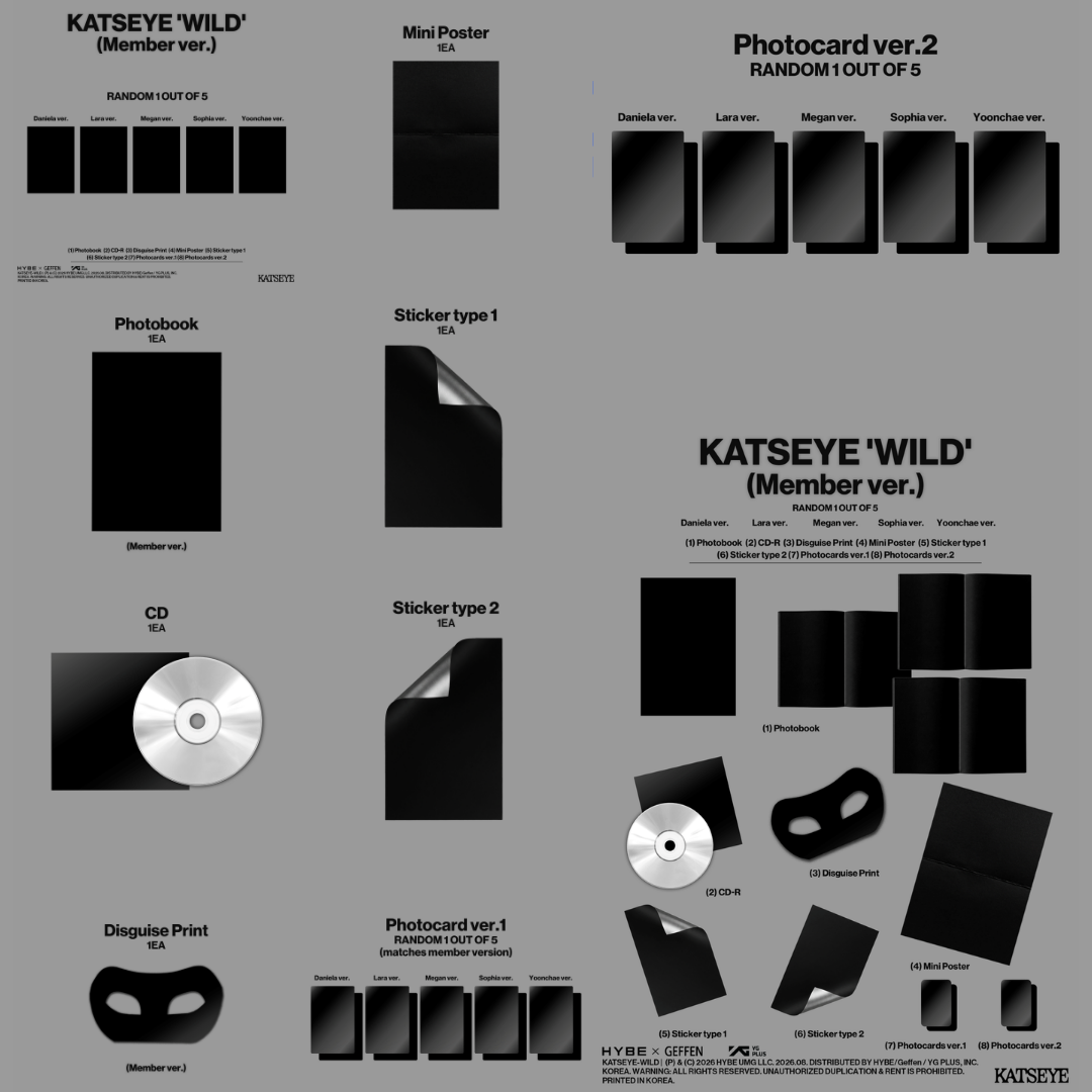[PREORDER DEADLINE 21/7] KATSEYE 3rd EP 'WILD' - MEMBER VER.