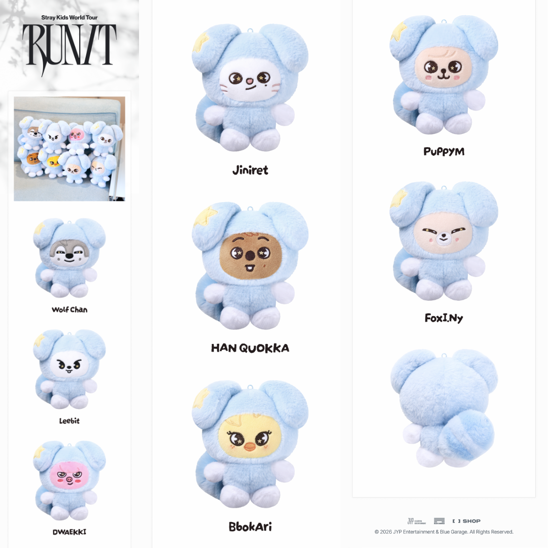 [PREORDER DEADLINE 3/8] Stray Kids World Tour <RUN IT SEOUL> Official Merch - SKZOO PLUSH in TASY