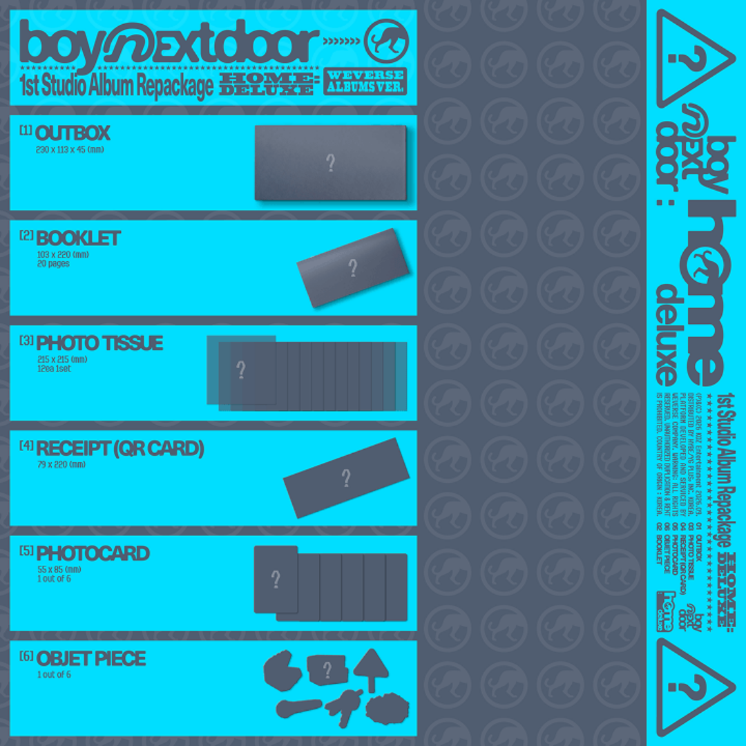 [PREORDER DEADLINE 25/9] BOYNEXTDOOR 1st Studio Album Repackage [HOME: DELUXE] - Weverse album ver.