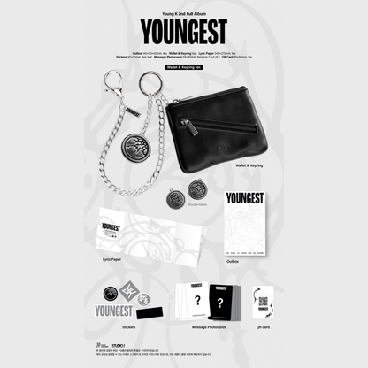 [PREORDER DEADLINE 24/7] DAY6 Young K 2nd Full Album ＜YOUNGEST＞ - Wallet & Keyring ver.