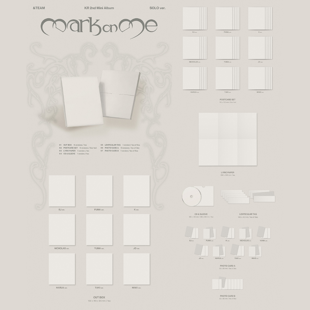 [PREORDER 5/9] &TEAM KR 2nd Mini Album 'Mark on Me' - SOLO ver.