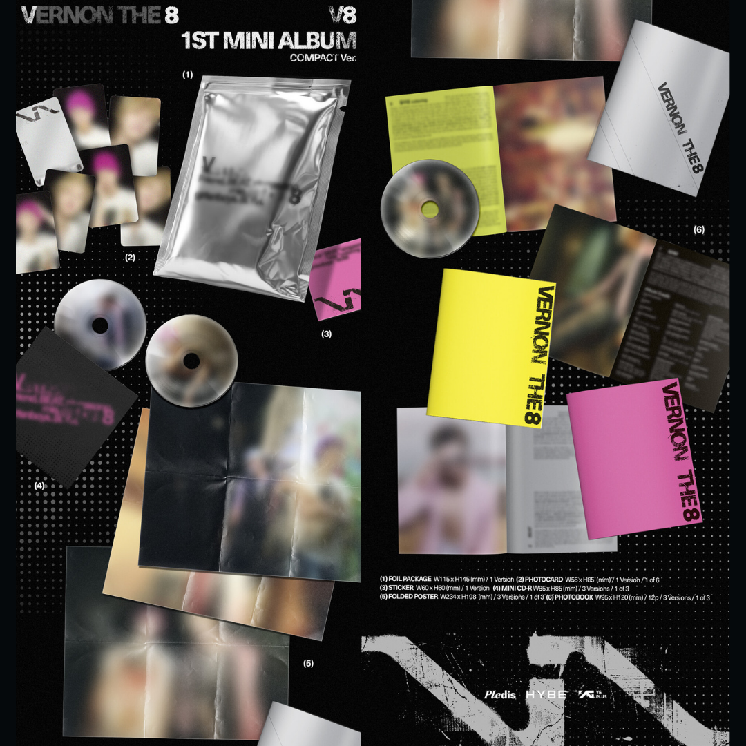 [PREORDER DEADLINE 26/6] SEVENTEEN V8 1st Mini Album ‘V8’ - Compact Ver.