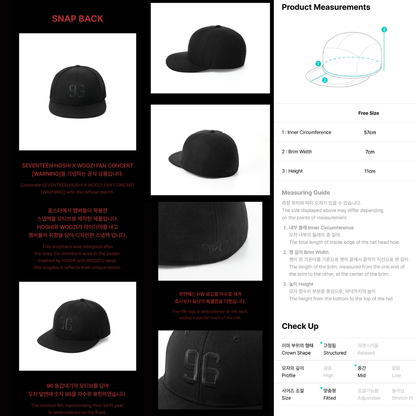 HOSHI X WOOZI FAN CONCERT [WARNING] Merch Snapback Cap