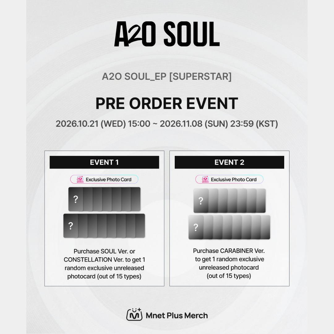 [PREORDER DEADLINE 6/11] A2O SOUL EP [SUPERSTAR] - Carabiner Ver.