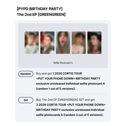 [PREORDER DEADLINE 27/8] CORTIS The 2nd EP [GREENGREEN] [PYPD BIRTHDAY PARTY] - STANDARD