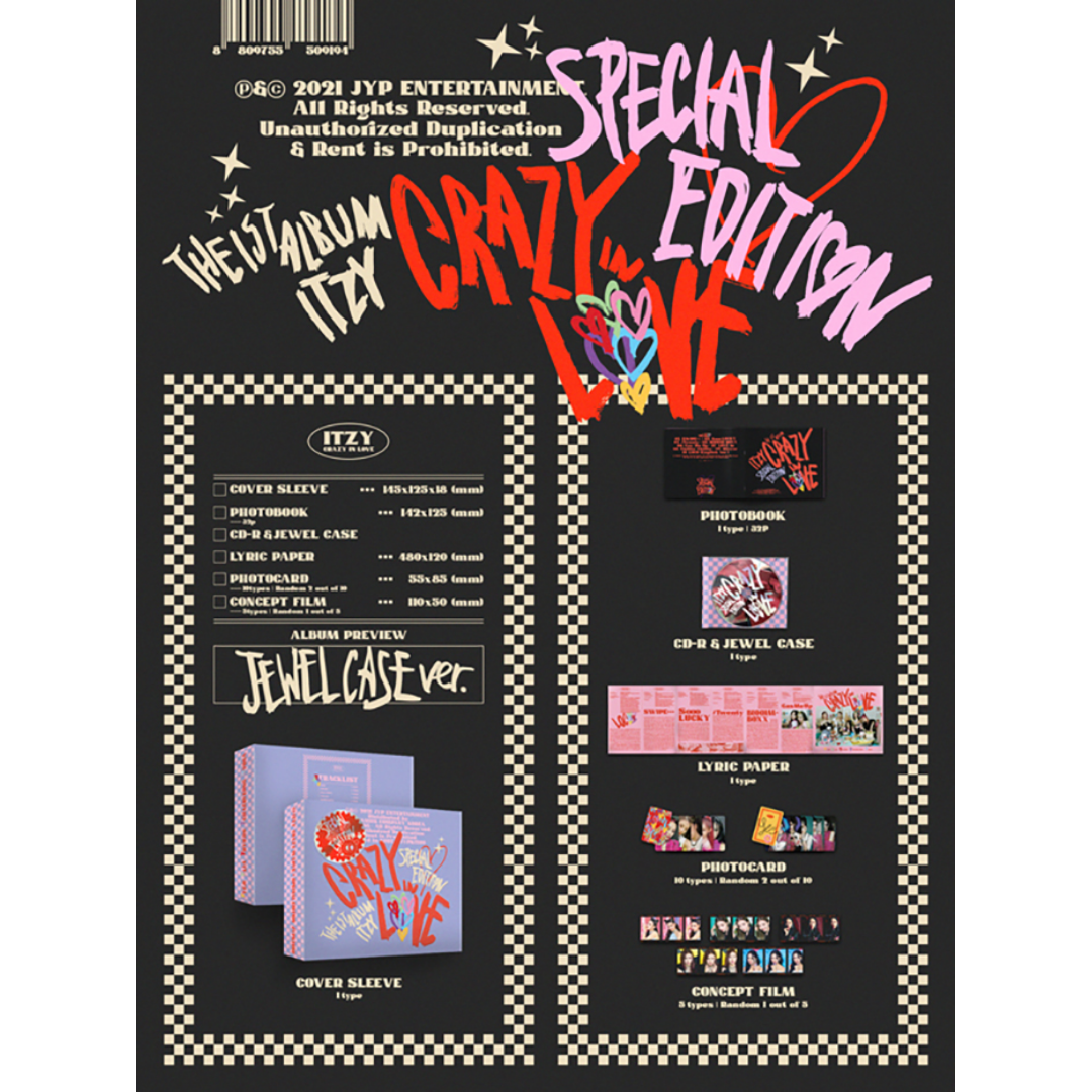 ITZY CRAZY IN LOVE - JEWEL CASE