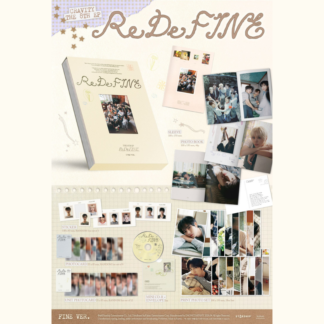 [PREORDER DEADLINE 26/4] CRAVITY The 8th EP ReDeFINE - FINE VER.
