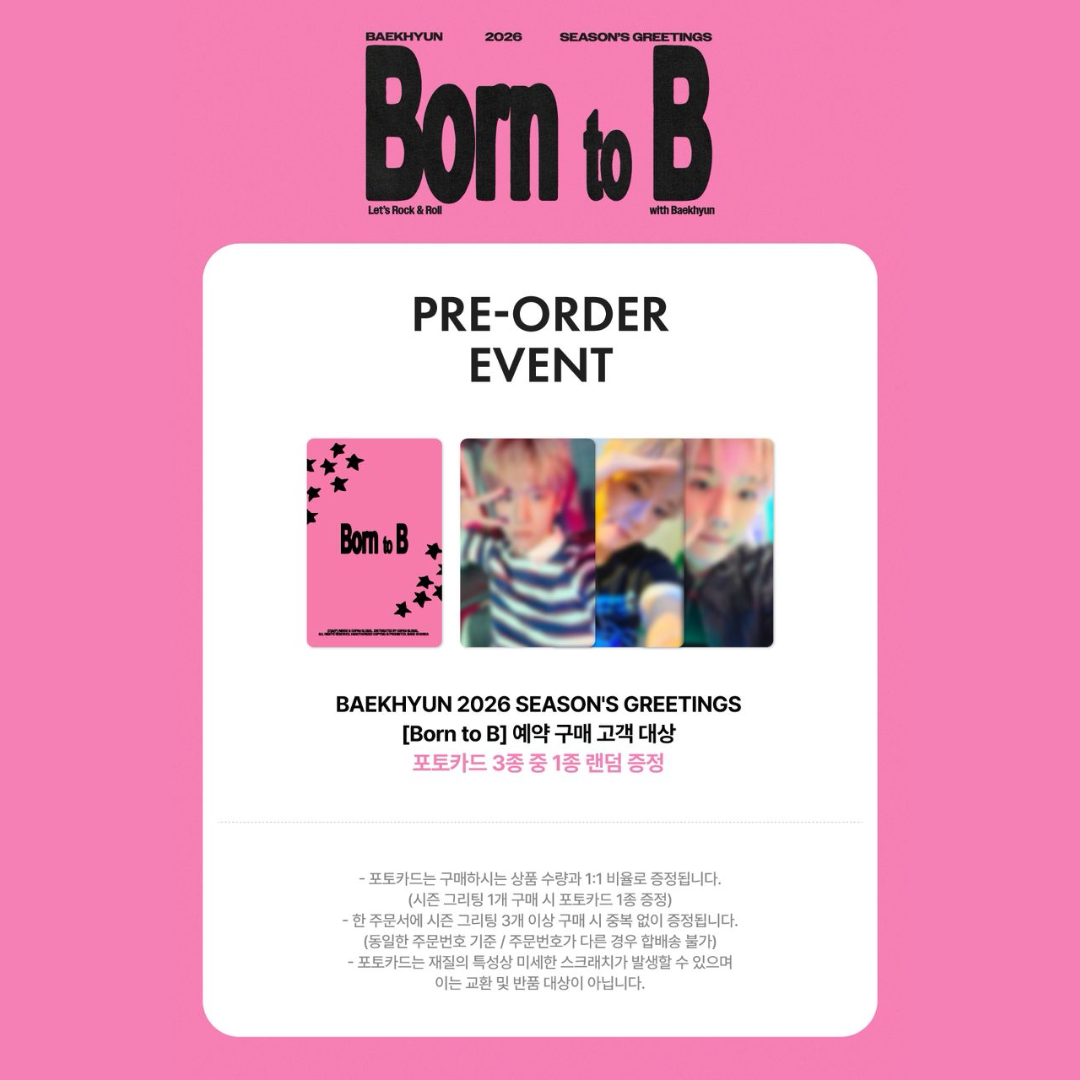 [PREORDER] BAEKHYUN 2026 SEASON'S GREETINGS [Born to B]