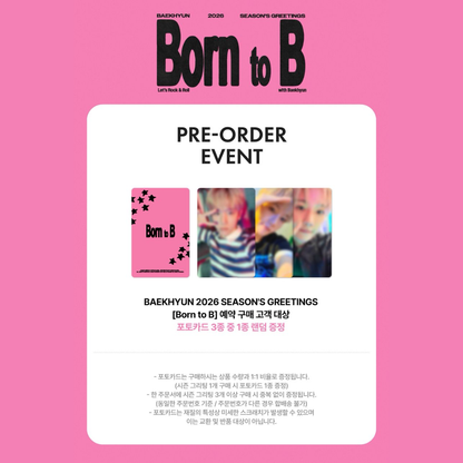 [PREORDER] BAEKHYUN 2026 SEASON'S GREETINGS [Born to B]