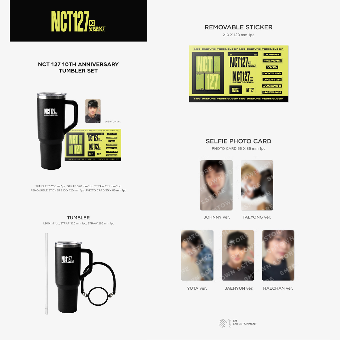 [PREORDER DEADLINE 10/7] NCT 127 10th ANNIVERSARY MERCHANDISE - TUMBLER SET