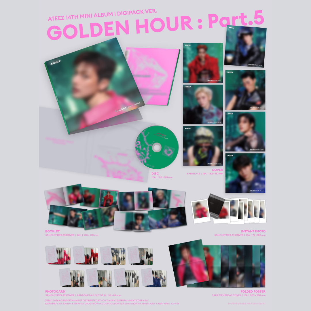 [PREORDER DEADLINE 23/6] ATEEZ GOLDEN HOUR : Part.5 ALBUM - DIGIPACK Ver.