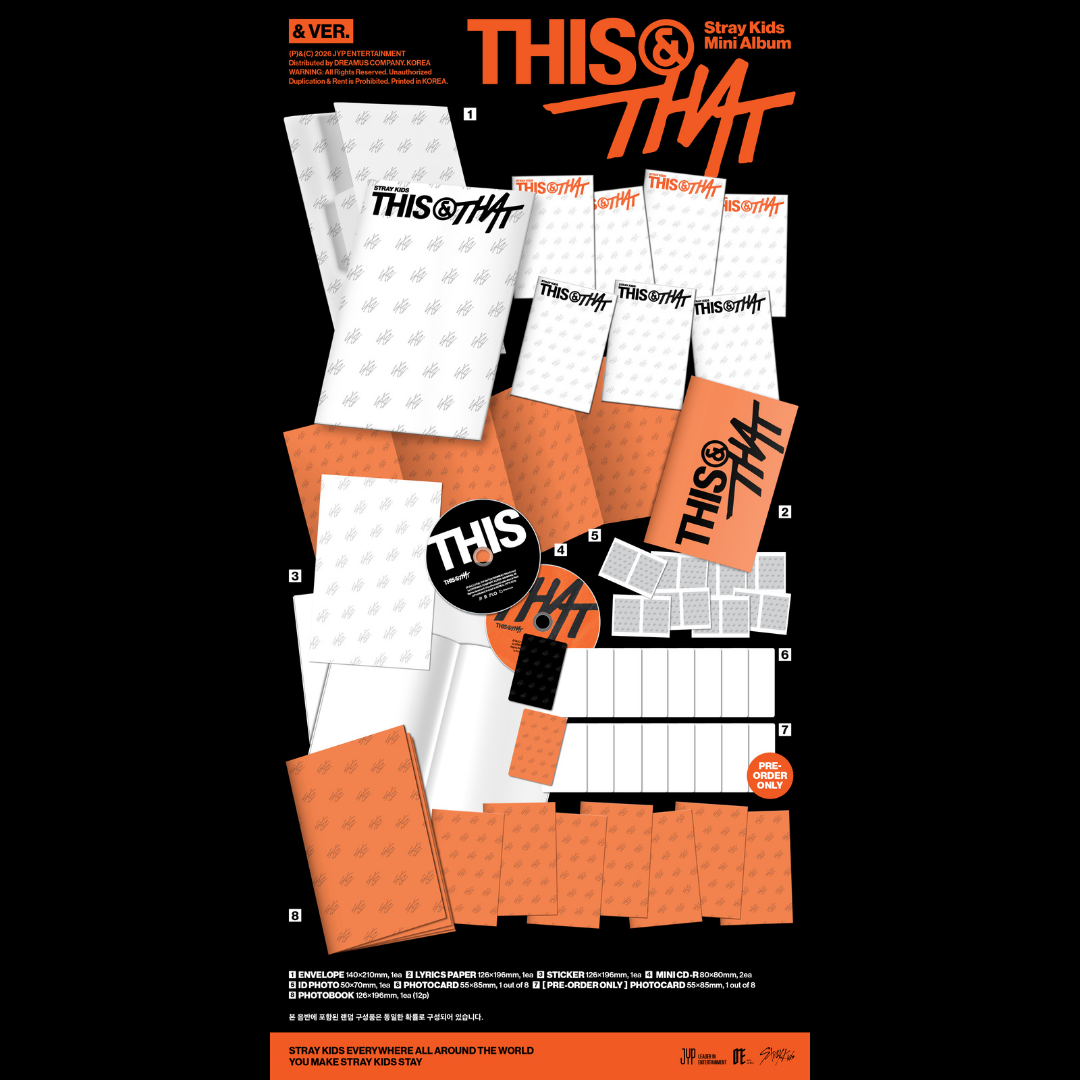 [PREORDER DEADLINE 4/8] Stray Kids "THIS & THAT" Album - & VER.
