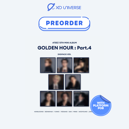 [PREORDER] ATEEZ 13TH MINI ALBUM [GOLDEN HOUR: Part.4] - DIGIPACK ver.