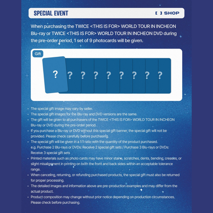 [PREORDER DEADLINE 10/8] TWICE <THIS IS FOR> WORLD TOUR IN INCHEON Blu-ray