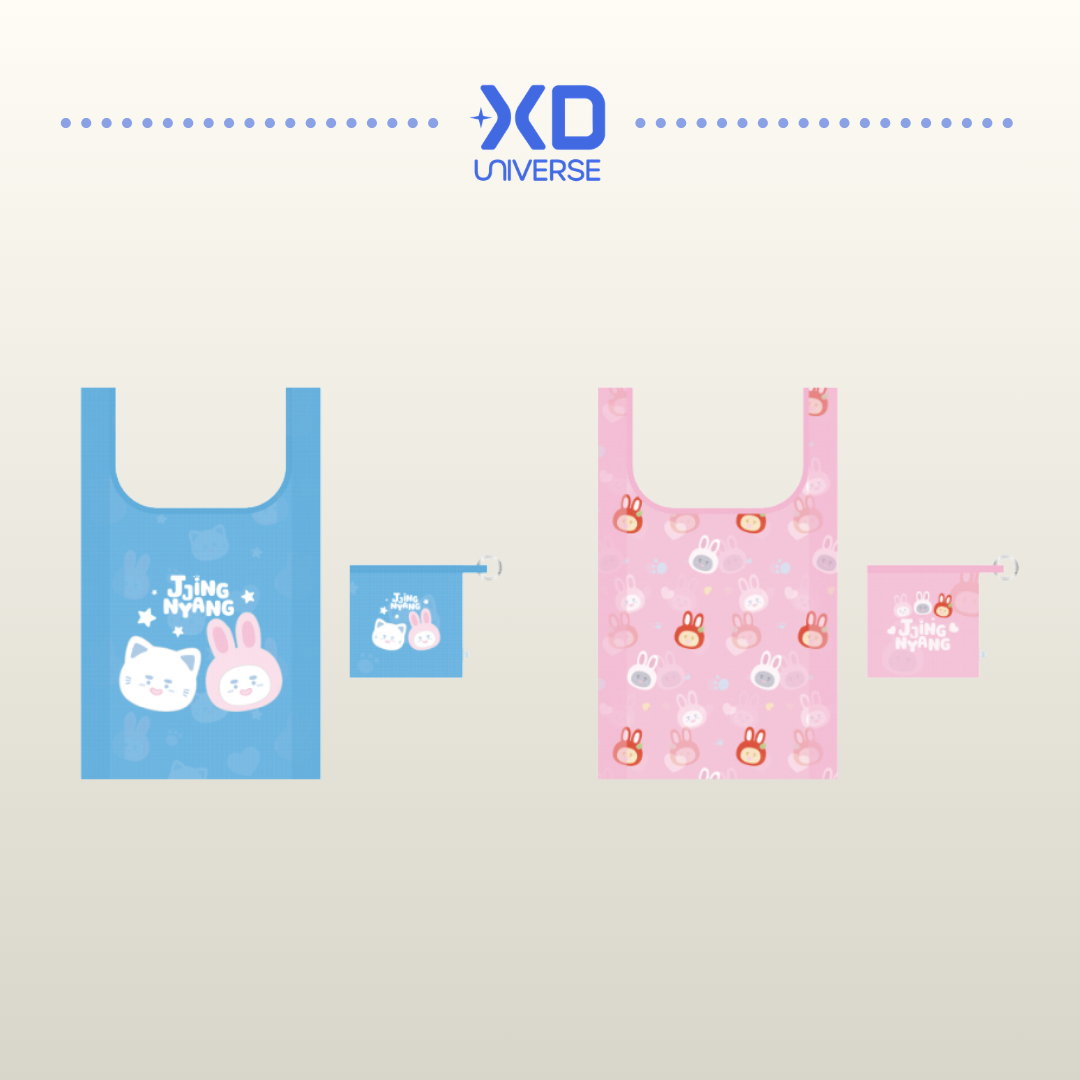 [PREORDER DEADLINE 21/8] ONEW OFFICIAL CHARACTER 'JJING-NYANG’  PAJAMA PARTY POP-UP STORE MERCH - POCKET SHOPPER BAG
