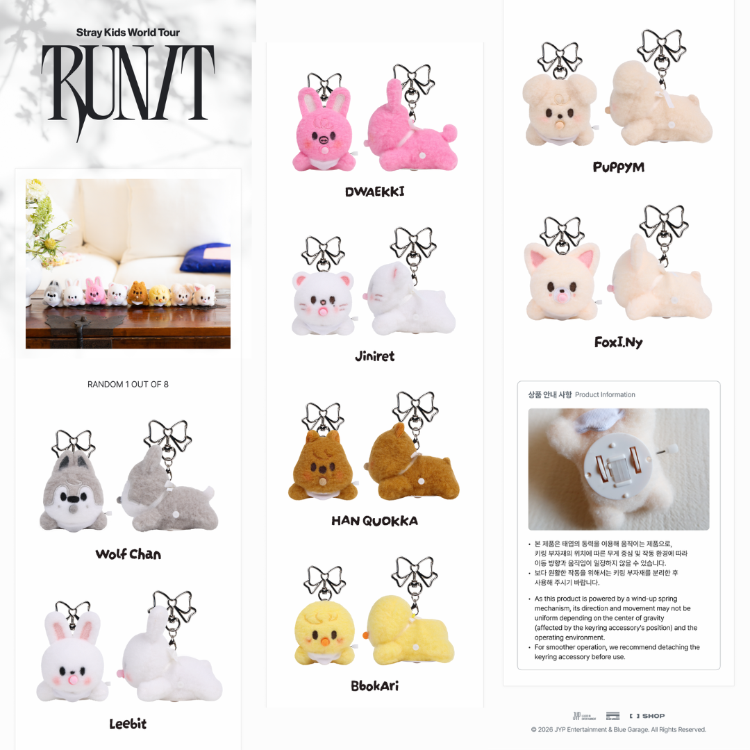 [PREORDER DEADLINE 3/8] Stray Kids World Tour <RUN IT SEOUL> Official Merch - SKZOO SECRET WIND-UP PLUSH