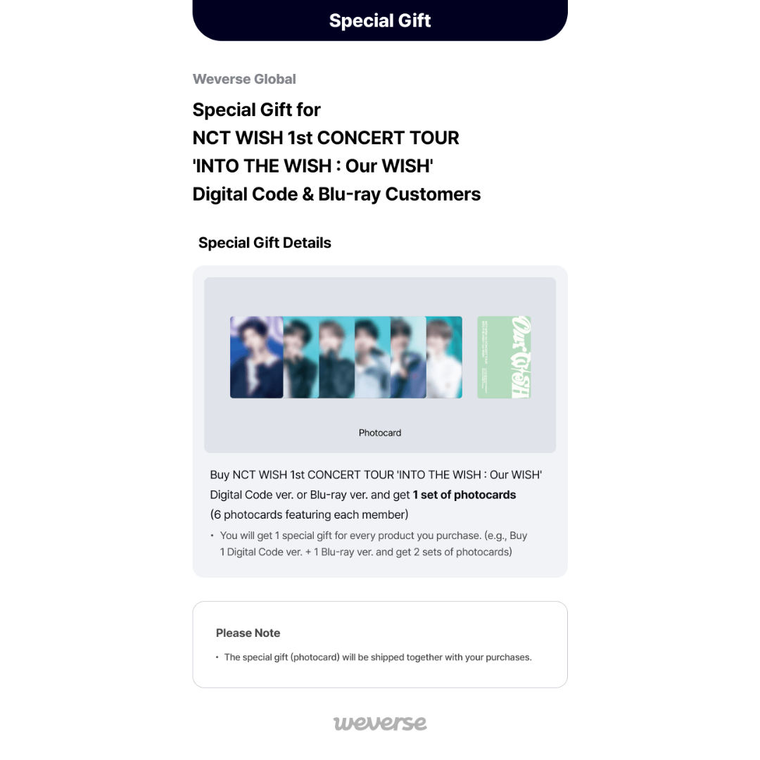 [PREORDER DEADLINE 12/8] NCT WISH 1st CONCERT TOUR 'INTO THE WISH : Our WISH' - Blu-ray ver.