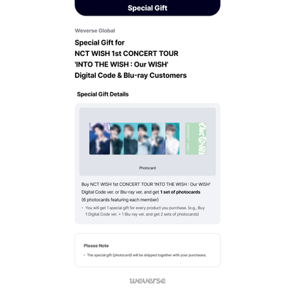 [PREORDER DEADLINE 12/8] NCT WISH 1st CONCERT TOUR 'INTO THE WISH : Our WISH' - Blu-ray ver.