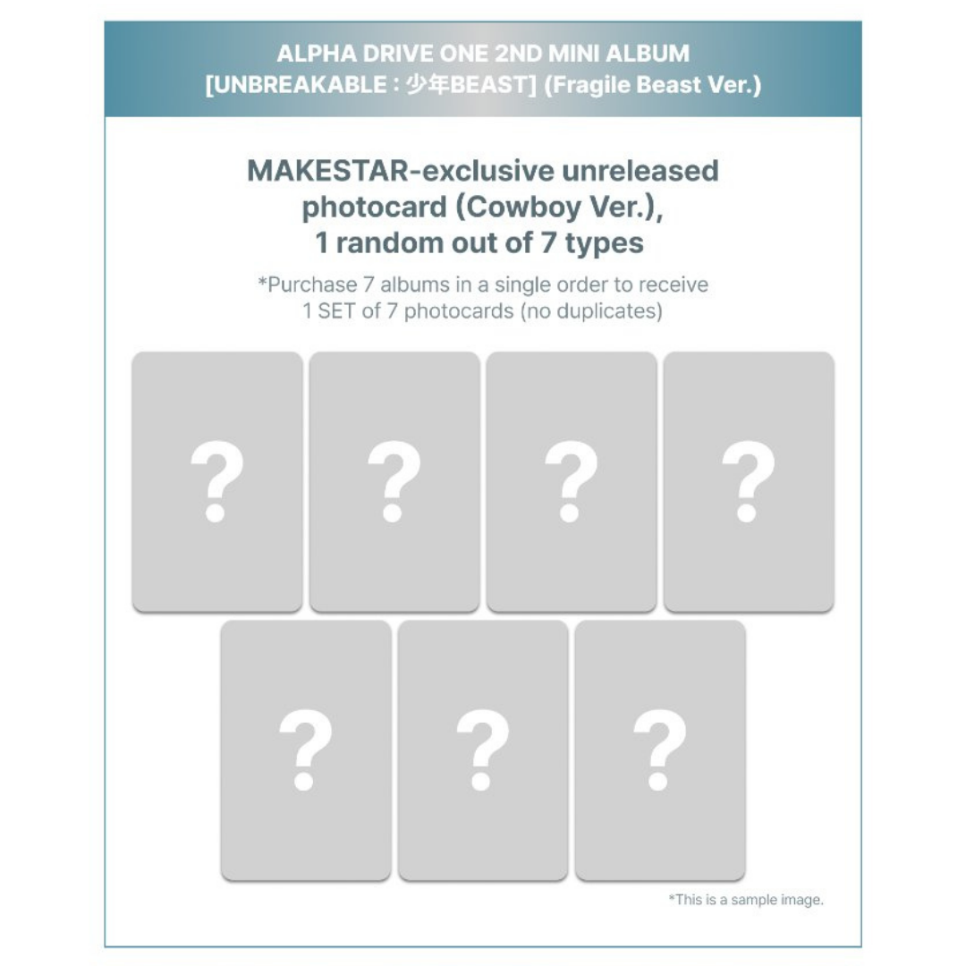 [PREORDER DEADLINE 24/8] ALPHA DRIVE ONE 2ND MINI ALBUM 'UNBREAKABLE : 少年BEAST' - Fragile Beast Ver.