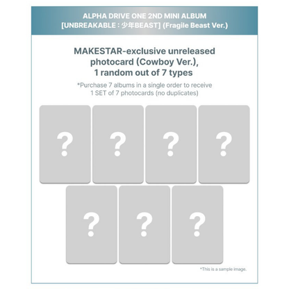 [PREORDER DEADLINE 24/8] ALPHA DRIVE ONE 2ND MINI ALBUM 'UNBREAKABLE : 少年BEAST' - Fragile Beast Ver.