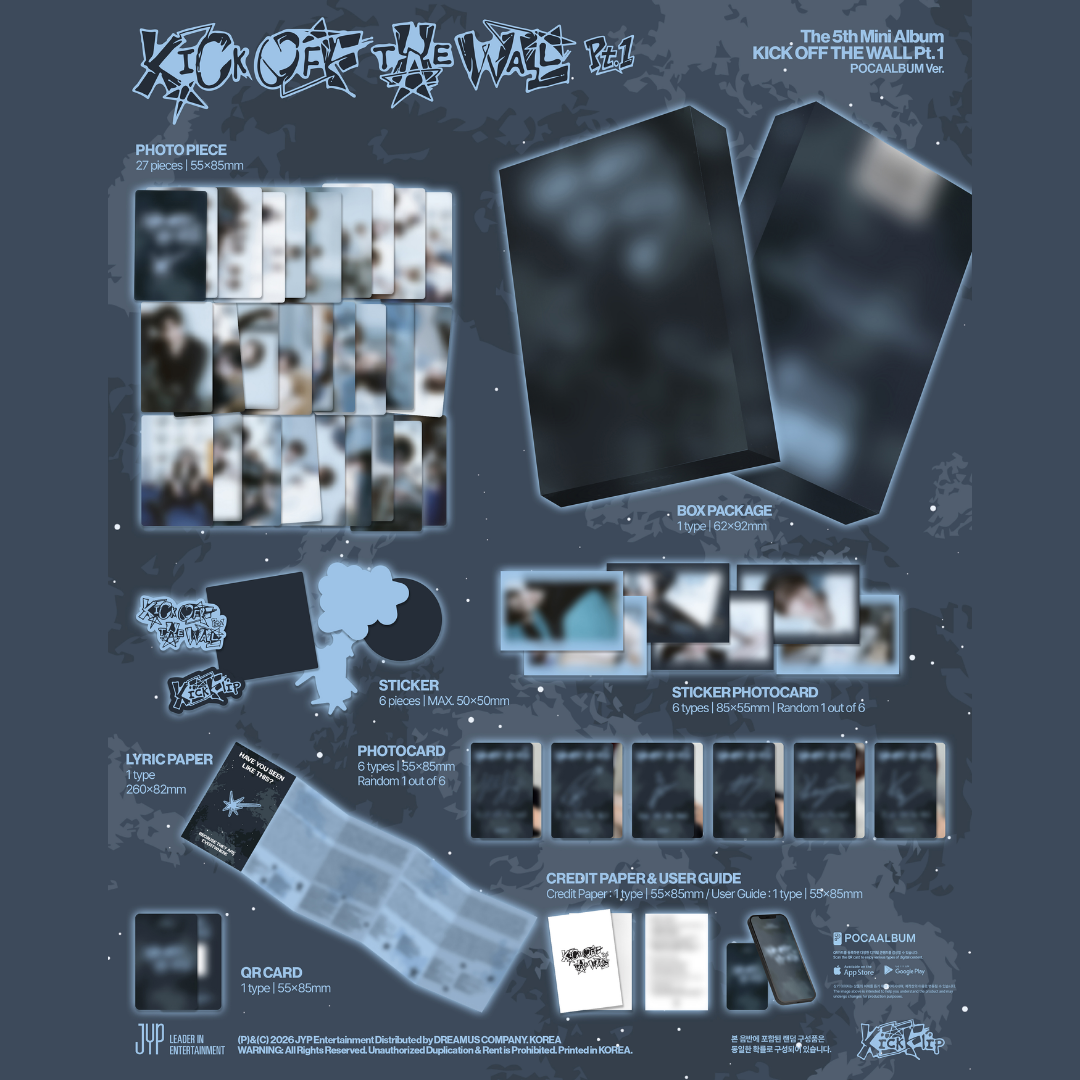 [PREORDER DEADLINE 3/10] KickFlip The 5th Mini Album "KICK OFF THE WALL Pt. 1" - Pocaalbum ver.