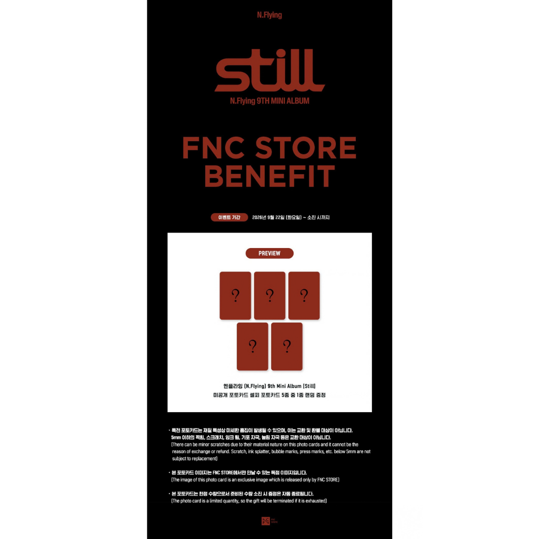 [PREORDER DEADLINE 5/10] N.FLYING 9TH MINI ALBUM [STILL] - Photobook ver.