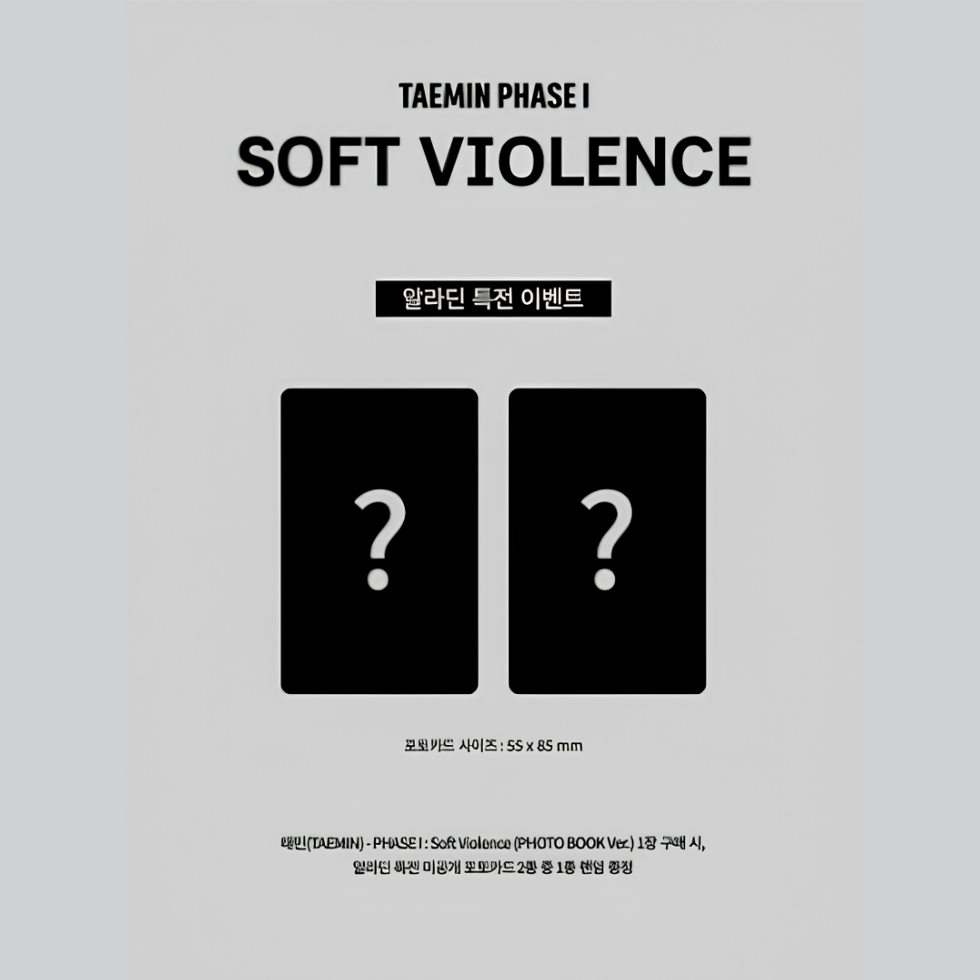 [PREORDER DEADLINE 28/8] SHINEE TAEMIN [PHASE I : Soft Violence] - PHOTO BOOK Ver.