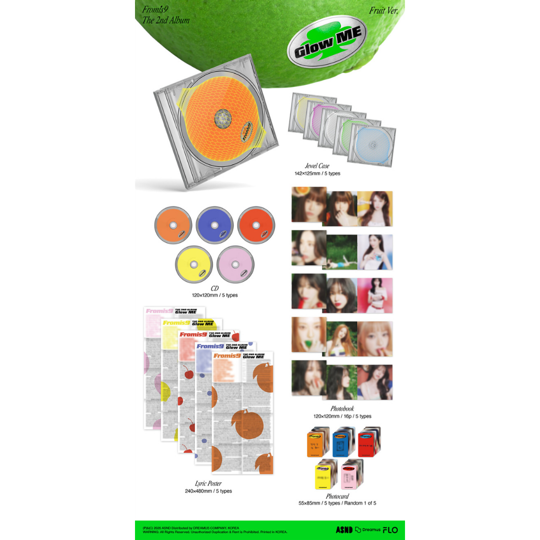 [PREORDER DEADLINE 18/7] fromis_9 THE 2ND ALBUM [Glow ME] - Fruit Ver.