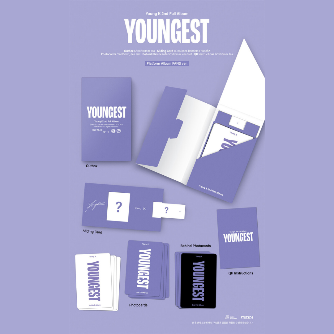 [PREORDER DEADLINE 24/7] DAY6 Young K 2nd Full Album ＜YOUNGEST＞ - Platform Album FANS ver.
