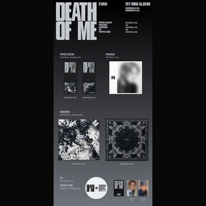 EVAN 1st Mini Album 'DEATH OF ME' - BANDANA Ver.